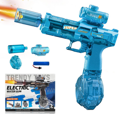 Ateş Efektli Işıklı Otomatik Su Tabancası - 25 cm Şarjlı Elektrikli